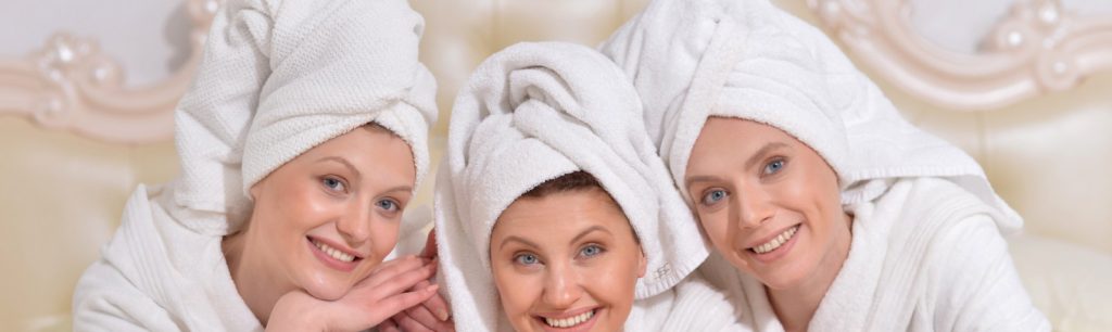 banner mother and daughter at a spa, Manchester day out, December 2024, UK